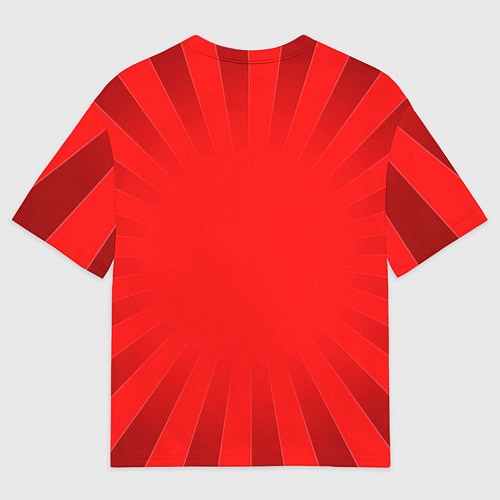 Мужская футболка оверсайз Honda красные линии / 3D-принт – фото 2