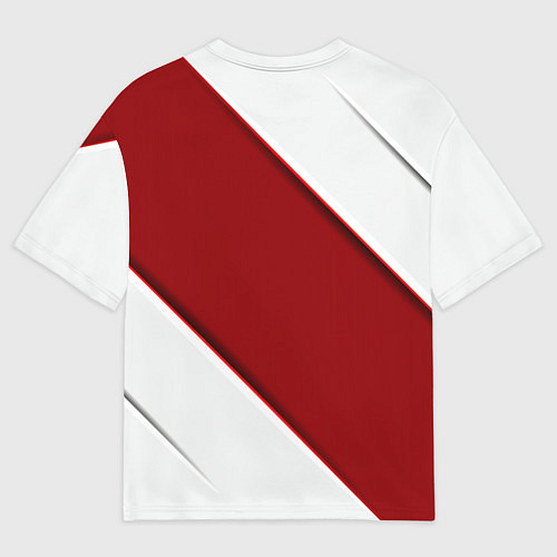 Мужская футболка оверсайз Honda - Red sport / 3D-принт – фото 2