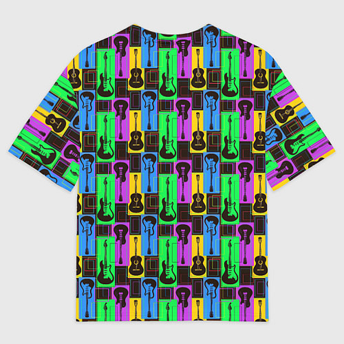 Мужская футболка оверсайз Красочные Гитары / 3D-принт – фото 2