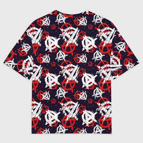 Мужская футболка оверсайз Анархия текстура / 3D-принт – фото 2