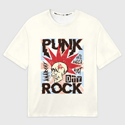 Футболка оверсайз мужская Punk Rock Панк, цвет: 3D-принт