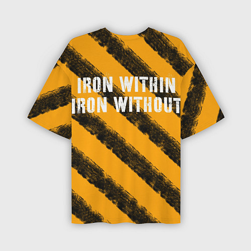 Мужская футболка оверсайз Iron within, Iron without / 3D-принт – фото 2