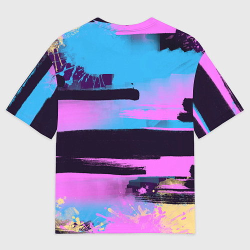 Мужская футболка оверсайз Jinx Arcane граффити / 3D-принт – фото 2