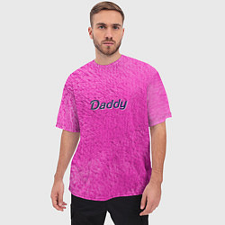 Футболка оверсайз мужская Daddy pink, цвет: 3D-принт — фото 2