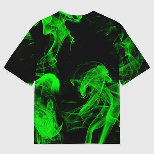 Мужская футболка оверсайз Skoda: Green Smoke / 3D-принт – фото 2