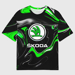 Мужская футболка оверсайз Skoda: Auto Logo