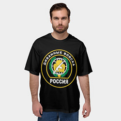 Футболка оверсайз мужская Диванные Войска РОССИЯ, цвет: 3D-принт — фото 2