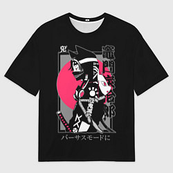 Футболка оверсайз мужская Клинок, рассекающий демонов - red sun, цвет: 3D-принт