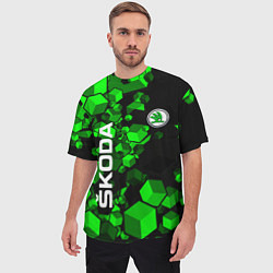 Футболка оверсайз мужская Skoda - Фигурки, цвет: 3D-принт — фото 2