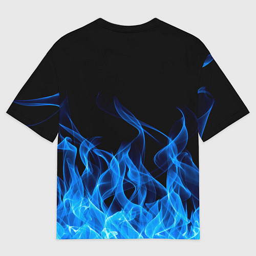 Мужская футболка оверсайз Tesla Fire / 3D-принт – фото 2