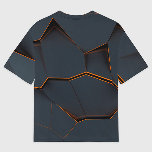 Мужская футболка оверсайз Tesla текстура / 3D-принт – фото 2