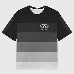 Мужская футболка оверсайз Infiniti, Инфинити серый градиент