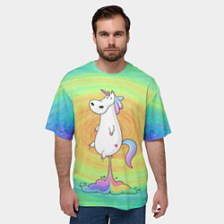 Футболка оверсайз мужская На взлёт!, цвет: 3D-принт — фото 2