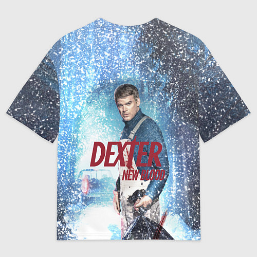 Мужская футболка оверсайз Свежая кровь / 3D-принт – фото 2