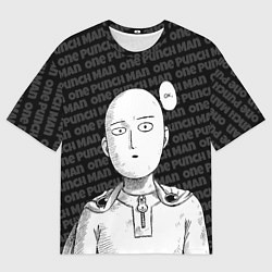 Футболка оверсайз мужская One Punch Man - Сайтама Ванпанчмен, цвет: 3D-принт