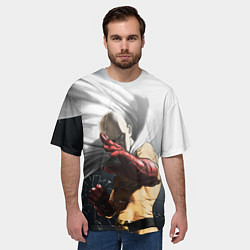 Футболка оверсайз мужская One Punch Man - Сайтама, цвет: 3D-принт — фото 2