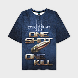 Футболка оверсайз мужская One Shot One Kill CS GO, цвет: 3D-принт