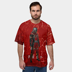 Футболка оверсайз мужская Prey blood horror, цвет: 3D-принт — фото 2