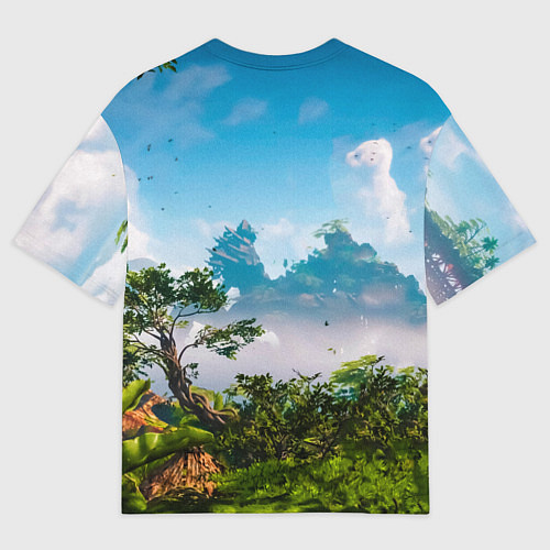 Мужская футболка оверсайз Horizon Forbidden West Хоризон Запретный Запад / 3D-принт – фото 2