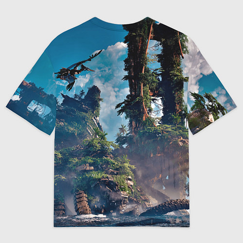 Мужская футболка оверсайз Aloy Horizon / 3D-принт – фото 2