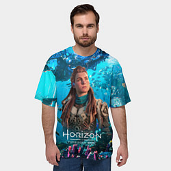 Футболка оверсайз мужская Элой Horizont Forbidden West, цвет: 3D-принт — фото 2