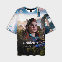 Мужская футболка оверсайз Aloy Horizon Forbidden West game