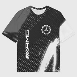 Футболка оверсайз мужская МЕРСЕДЕС AMG Краски, цвет: 3D-принт