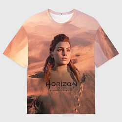 Мужская футболка оверсайз Aloy Horizon Forbidden Zero Dawn