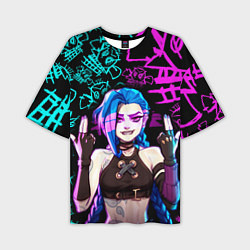 Мужская футболка оверсайз JINX ДЖИНКС NEON PATTERN