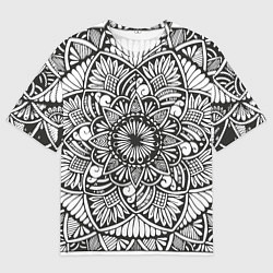 Мужская футболка оверсайз Мандала 2028-1