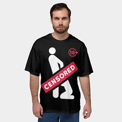 Футболка оверсайз мужская CENCORED, цвет: 3D-принт — фото 2