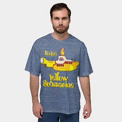 Футболка оверсайз мужская On a Yellow Submarine 3D, цвет: 3D-принт — фото 2
