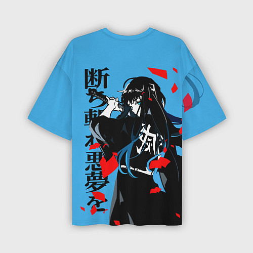 Мужская футболка оверсайз Корпус бойни демонов - иероглиф / 3D-принт – фото 2