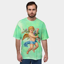 Футболка оверсайз мужская Ангел Святой, цвет: 3D-принт — фото 2
