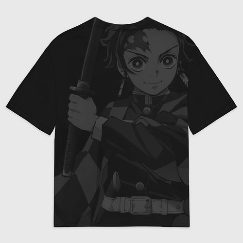 Мужская футболка оверсайз Танджиро Камадо - убийца демонов / 3D-принт – фото 2