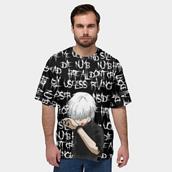 Футболка оверсайз мужская КАНЕКИ DEAD INSIDE, цвет: 3D-принт — фото 2