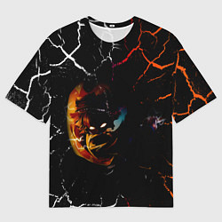 Футболка оверсайз мужская КЛИНОК РАССЕКАЮЩИЙ ДЕМОНОВ Зеницу Агацума, цвет: 3D-принт