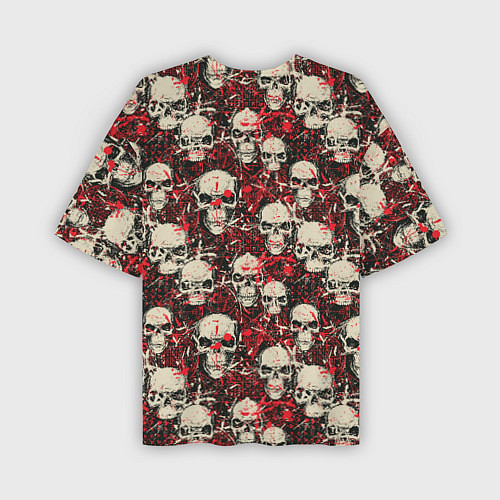 Мужская футболка оверсайз Кровавые Черепа Skulls / 3D-принт – фото 2