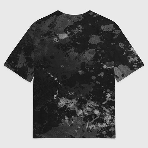 Мужская футболка оверсайз Порше Porsche серый фон / 3D-принт – фото 2