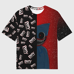 Футболка оверсайз мужская Poppy Playtime Half Pattern Half Face, цвет: 3D-принт