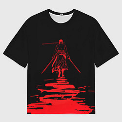 Футболка оверсайз мужская One Piece Красный след, цвет: 3D-принт