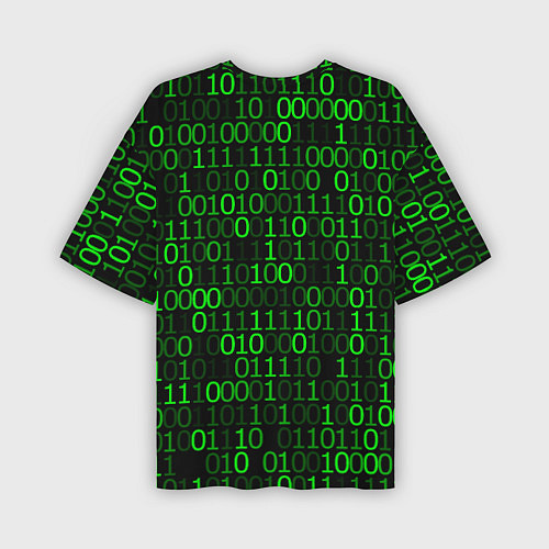Мужская футболка оверсайз Бинарный Код Binary Code / 3D-принт – фото 2