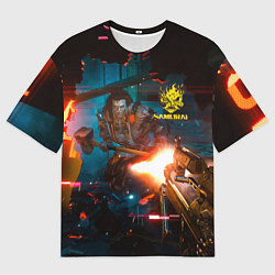 Футболка оверсайз мужская Cyberpunk 2077 Night city, цвет: 3D-принт