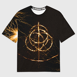 Мужская футболка оверсайз ELDEN RING SYMBOL ВЕЛИКИЕ РУНЫ