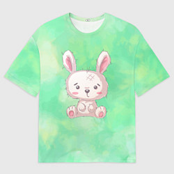Мужская футболка оверсайз Милый маленький зайчик