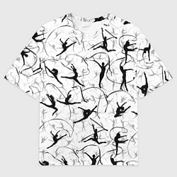 Мужская футболка оверсайз Воздушная акробатика Паттерн