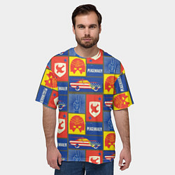 Футболка оверсайз мужская Миротворец Паттерн, цвет: 3D-принт — фото 2