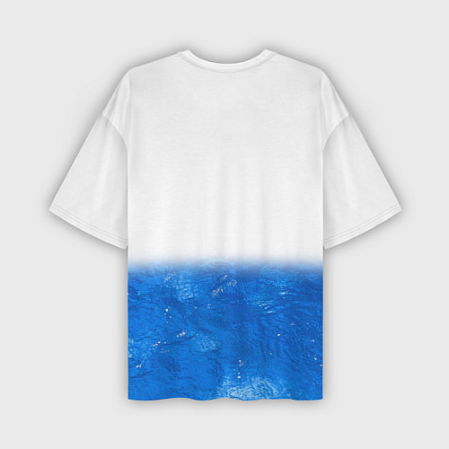 Мужская футболка оверсайз Спортивное плавание Aqua sport / 3D-принт – фото 2