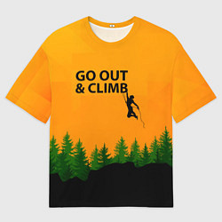 Футболка оверсайз мужская Скалолазание - это жизнь, цвет: 3D-принт