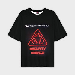 Мужская футболка оверсайз Five Nights at Freddys: Security Breach logo